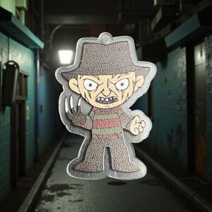 Halloween Freddy Kruger Plastic Color Key Chain Charm 1.5” B6